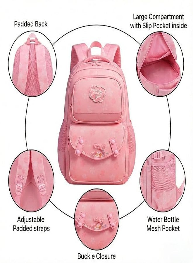 SELOME Cute & Stylish School Backpack | Cartoon Aesthetic Lightweight Multi-Pocket School Bag for Kids, Girls, Teen Girls & Ideal for Daily Use, Travel & School - Image 3